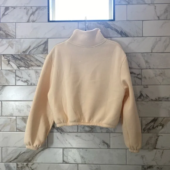 Latched Mama Cream Quarter-Zip Sweatshirt - Picture 3 of 6